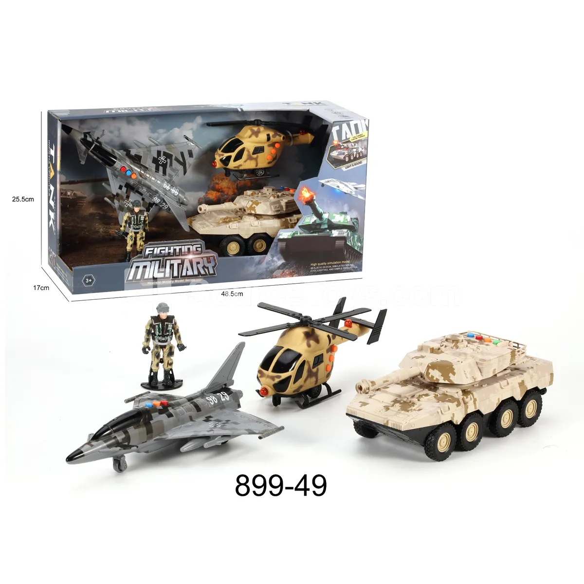 Friction-Powered Military Set with Lights & Sounds (Hydro-Dipping) Friction-Powered Military Set with Lights & Sounds (Hydro-Dipping)