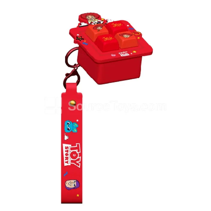 4-Button Toy Keychain with Disney License 4-Button Toy Keychain with Disney License