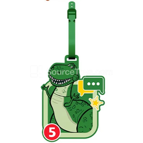 Green Dinosaur Lex Luggage Tag Set Green Dinosaur Lex Luggage Tag Set