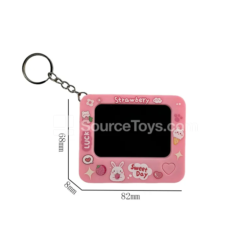3-inch Keychain LCD Writing Tablet with Colorful Lines 3-inch Keychain LCD Writing Tablet with Colorful Lines