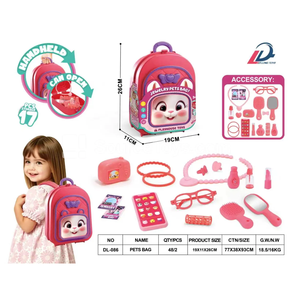 Doctor Cat Backpack Pretend-Play Toy