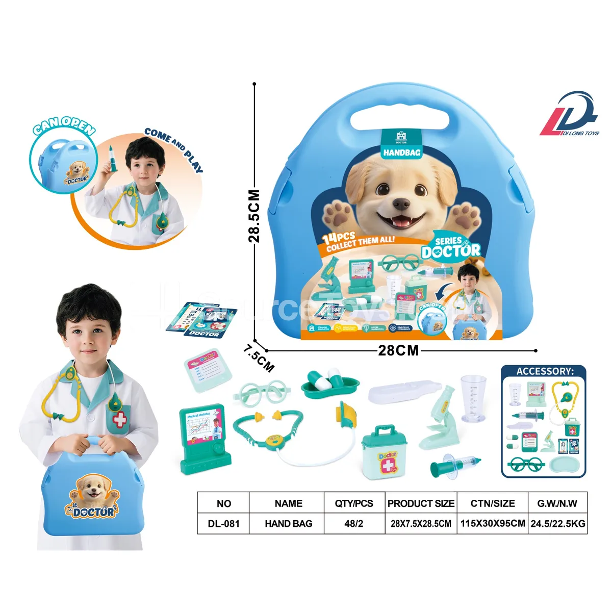Doctor Pretend Play Set with Puppy Suitcase Doctor Pretend Play Set with Puppy Suitcase