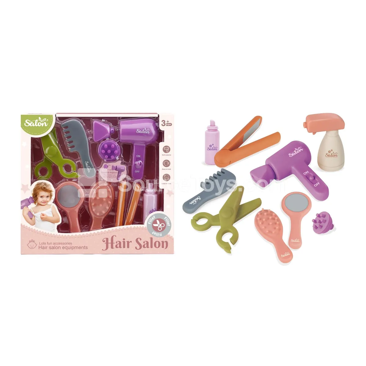 Vinyl Pretend-Play Hair Salon Dresser Set (DIY Educational) Vinyl Pretend-Play Hair Salon Dresser Set (DIY Educational)