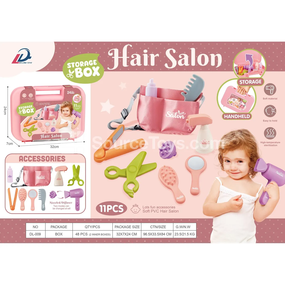 Vinyl Pretend-Play Hair Salon & Vanity Set Vinyl Pretend-Play Hair Salon & Vanity Set