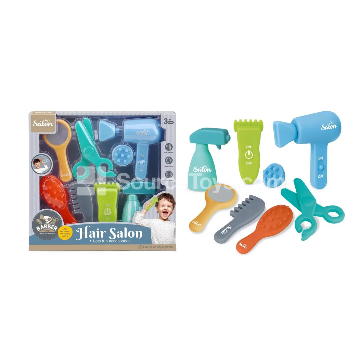 Vinyl Pretend-Play Boy Hairdressing Set Vinyl Pretend-Play Boy Hairdressing Set