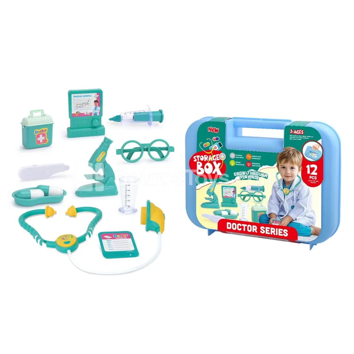 Doctor Pretend-Play Kit in Suitcase Box (DIY Educational) Doctor Pretend-Play Kit in Suitcase Box (DIY Educational)