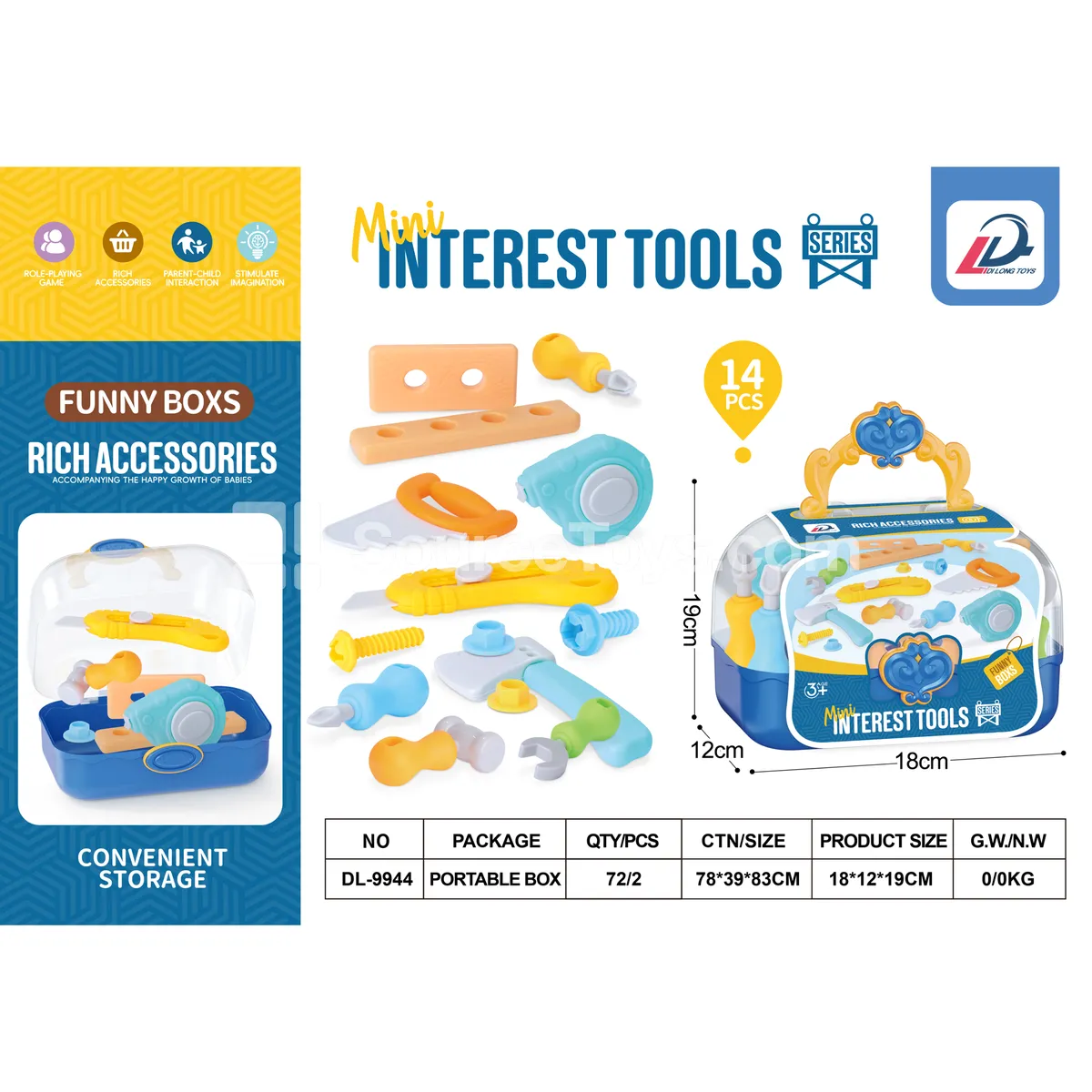 Pretend-Play Tool Set with Mini Carry Case Pretend-Play Tool Set with Mini Carry Case