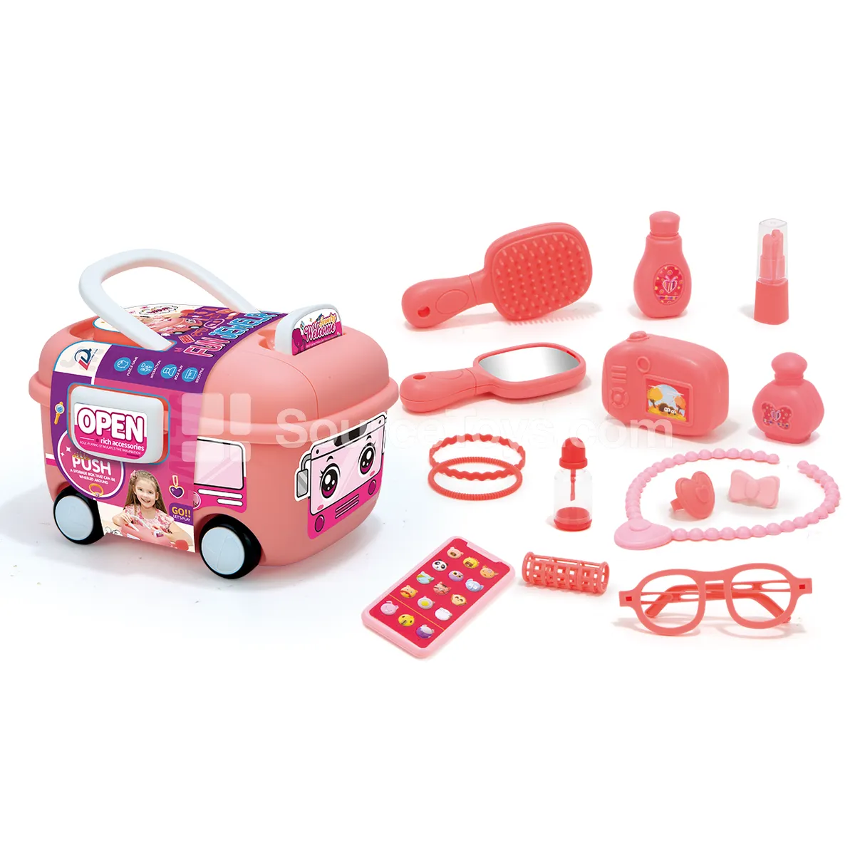 Pretend-Play Carry Case & Trolley 2-in-1 Jewelry Set DIY Pretend-Play Carry Case & Trolley 2-in-1 Jewelry Set DIY