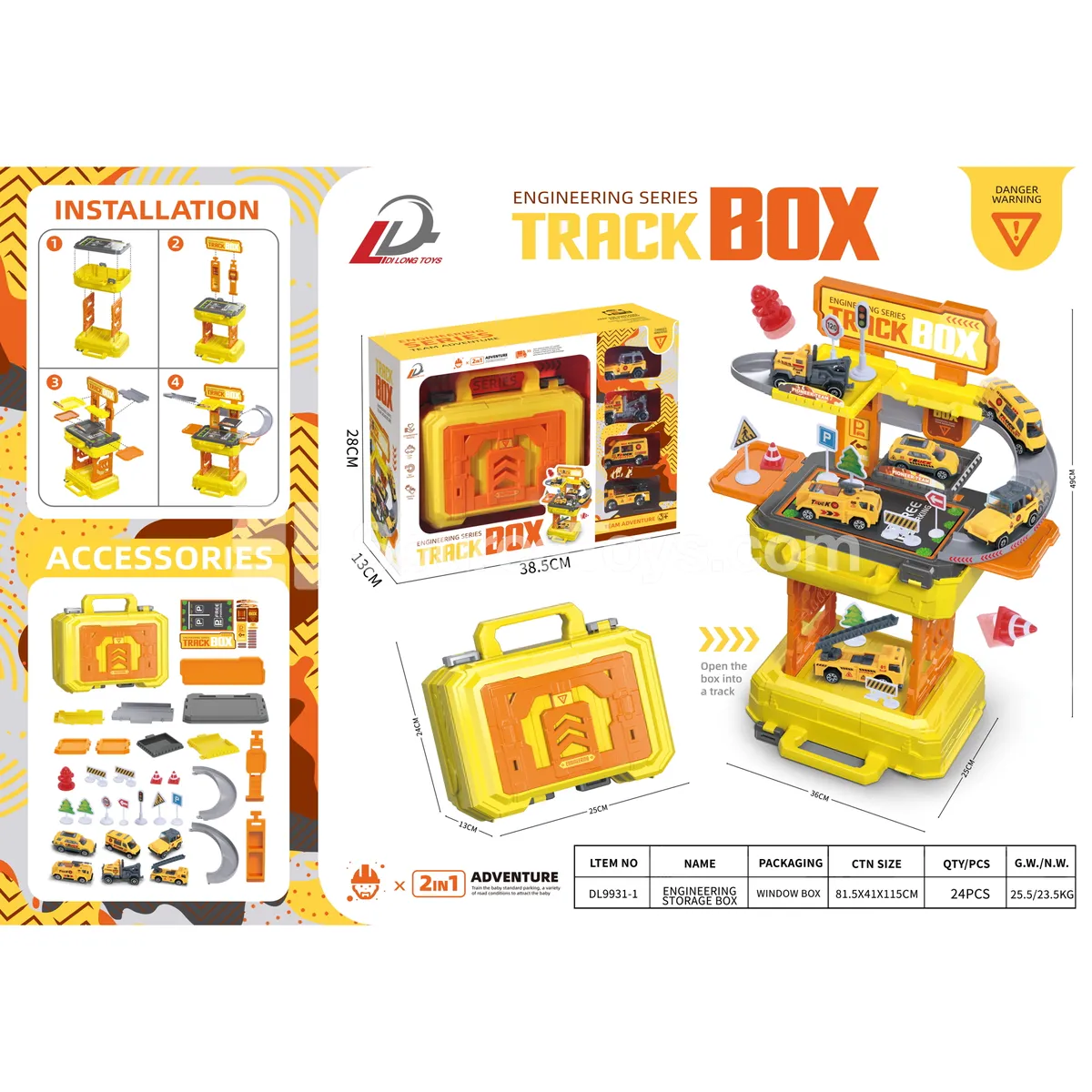 2-in-1 Window Track Parking Garage & Carry Case (6 Cars) Pretend-Play Toy 2-in-1 Window Track Parking Garage & Carry Case (6 Cars) Pretend-Play Toy
