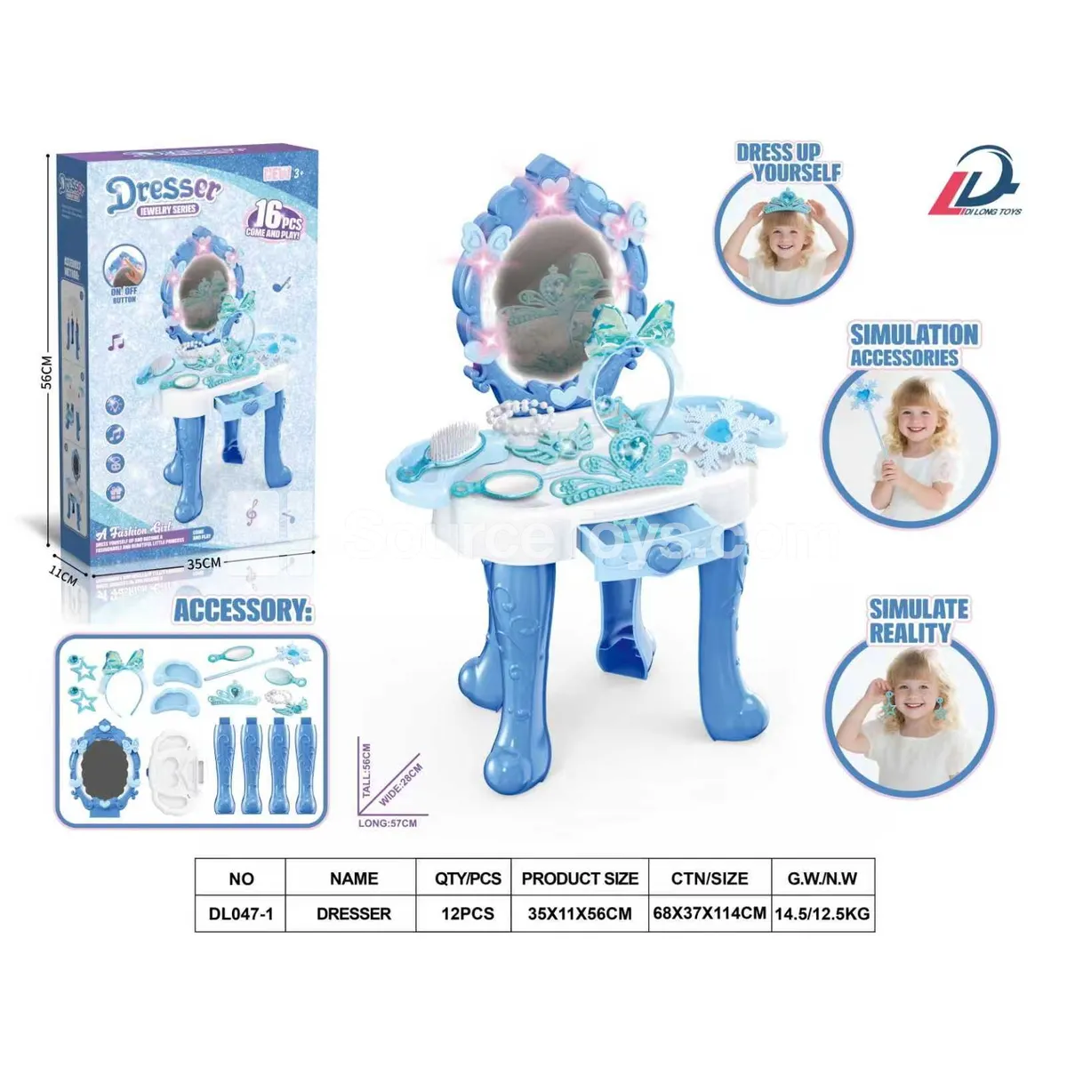 Girl Pretend-Play Vanity Set (Music & Lights) Girl Pretend-Play Vanity Set (Music & Lights)
