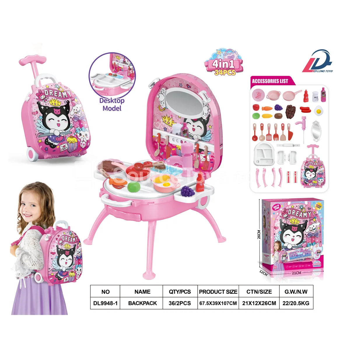 4-in-1 Alloy Kitchen Set in Carry-On Trolley Case