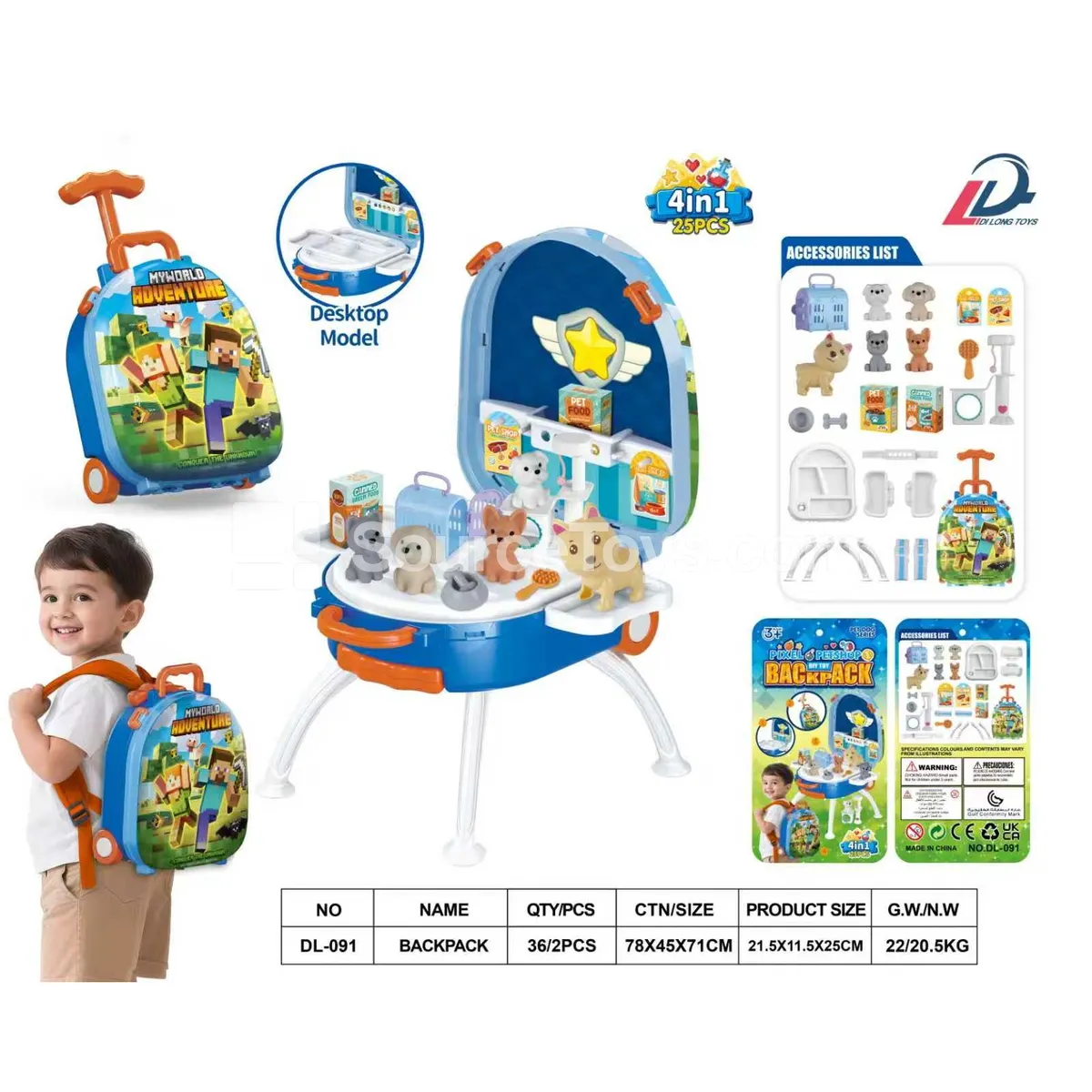 4-in-1 Pet Dog Alloy Backpack Set with Trolley Case 4-in-1 Pet Dog Alloy Backpack Set with Trolley Case