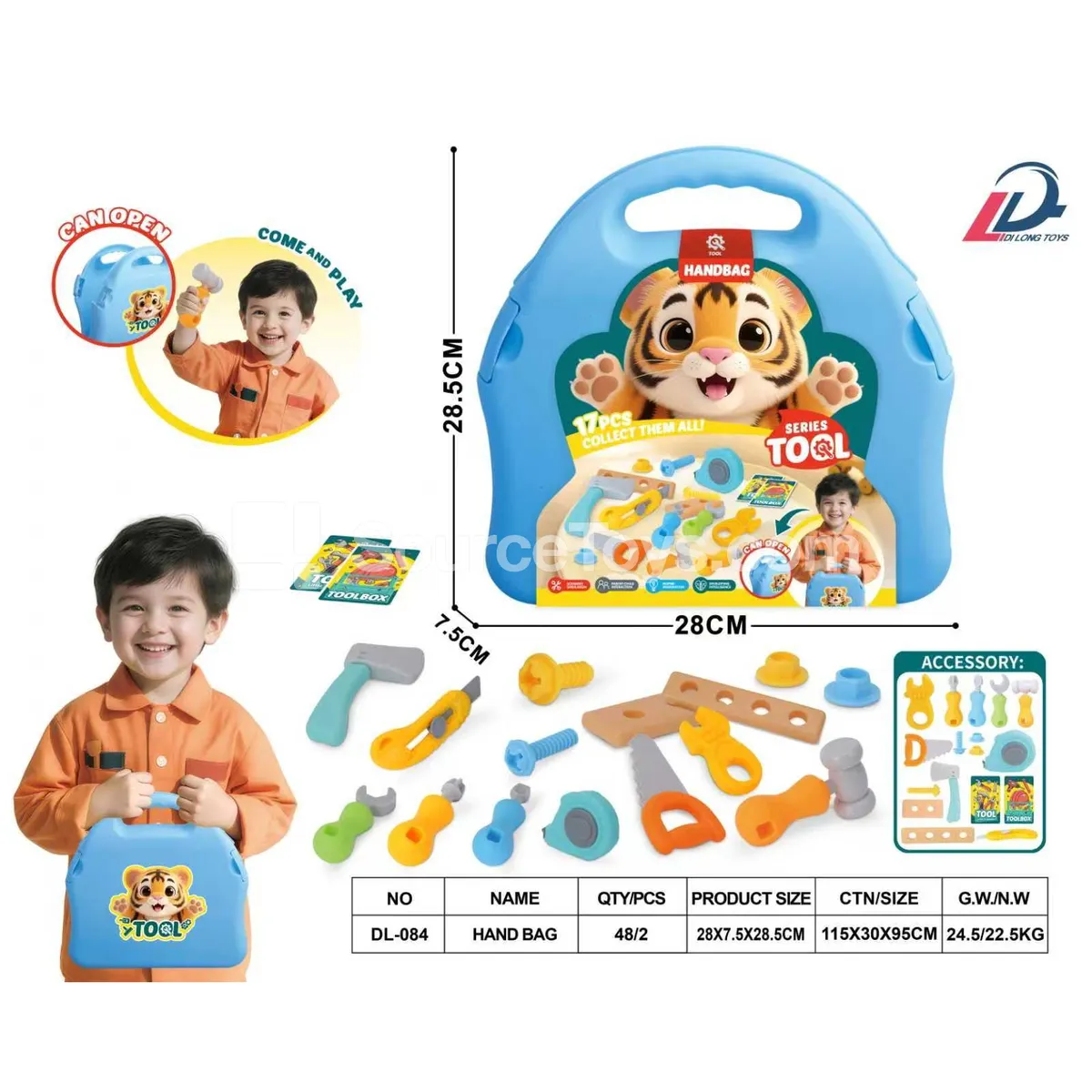 Tiger Suitcase Pretend-Play Tool Set Tiger Suitcase Pretend-Play Tool Set