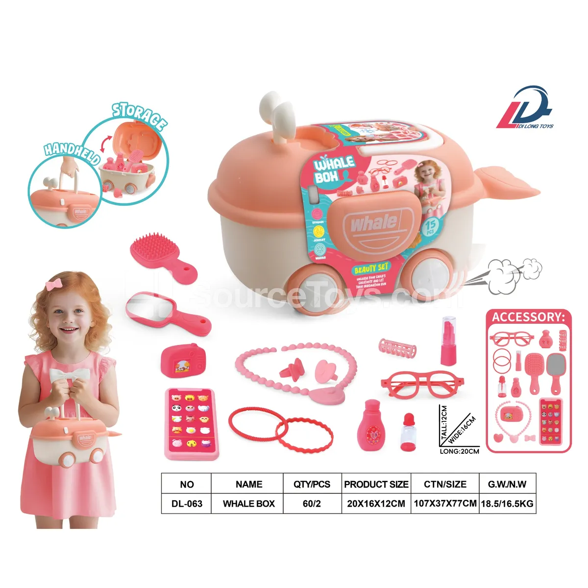 Pretend-Play Whale Car 2-in-1 Suitcase Storage with Travel Jewelry Set Pretend-Play Whale Car 2-in-1 Suitcase Storage with Travel Jewelry Set