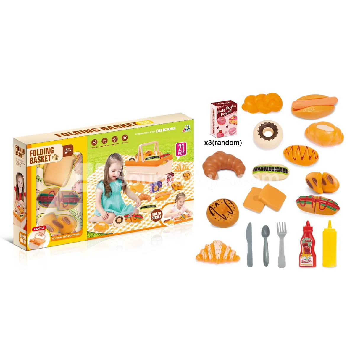Bread Picnic Basket Pretend-Play Toy Bread Picnic Basket Pretend-Play Toy