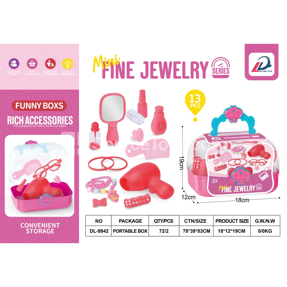 Mini Suitcase Pretend-Play Jewelry Set Mini Suitcase Pretend-Play Jewelry Set