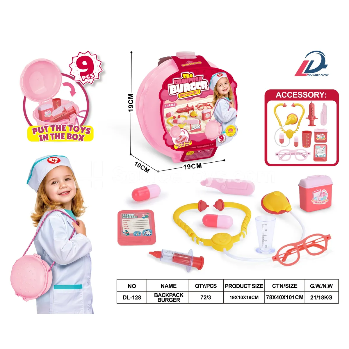 Hamburger Doctor Single-Shoulder Bag