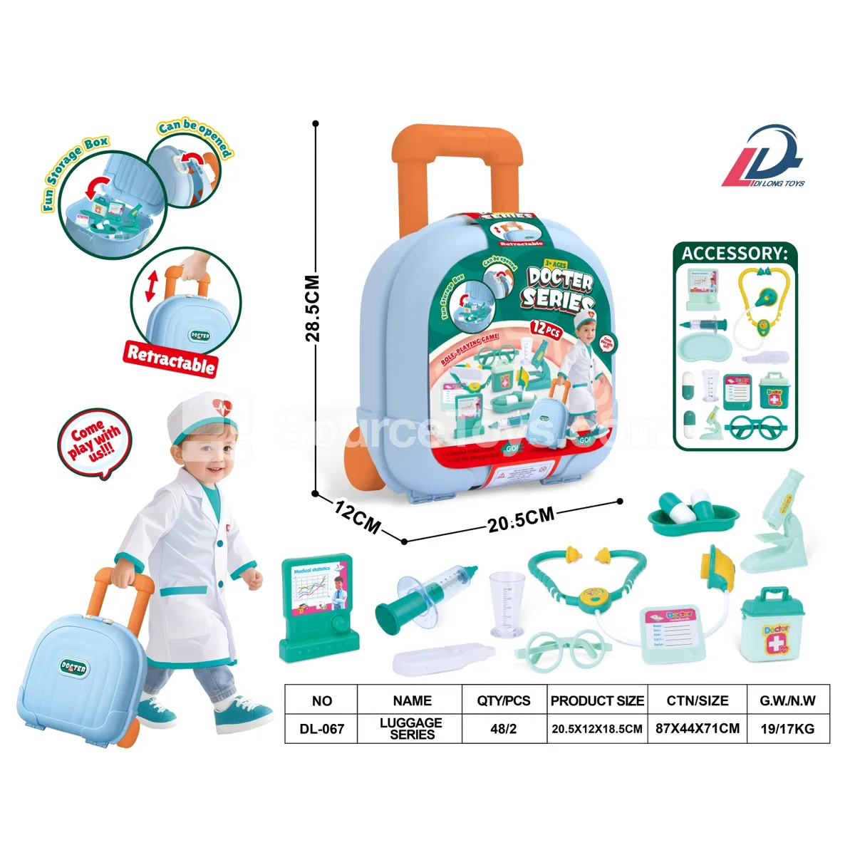 Doctor Pretend Play Set with Suitcase Storage