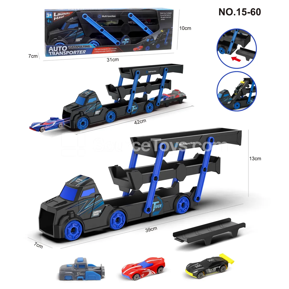 Tractor Foldable Car with 2 Cars and 1 Launcher Tractor Foldable Car with 2 Cars and 1 Launcher