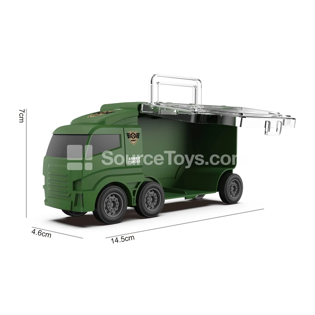 Military Storage Vehicle with 4 Vehicles and Launcher
