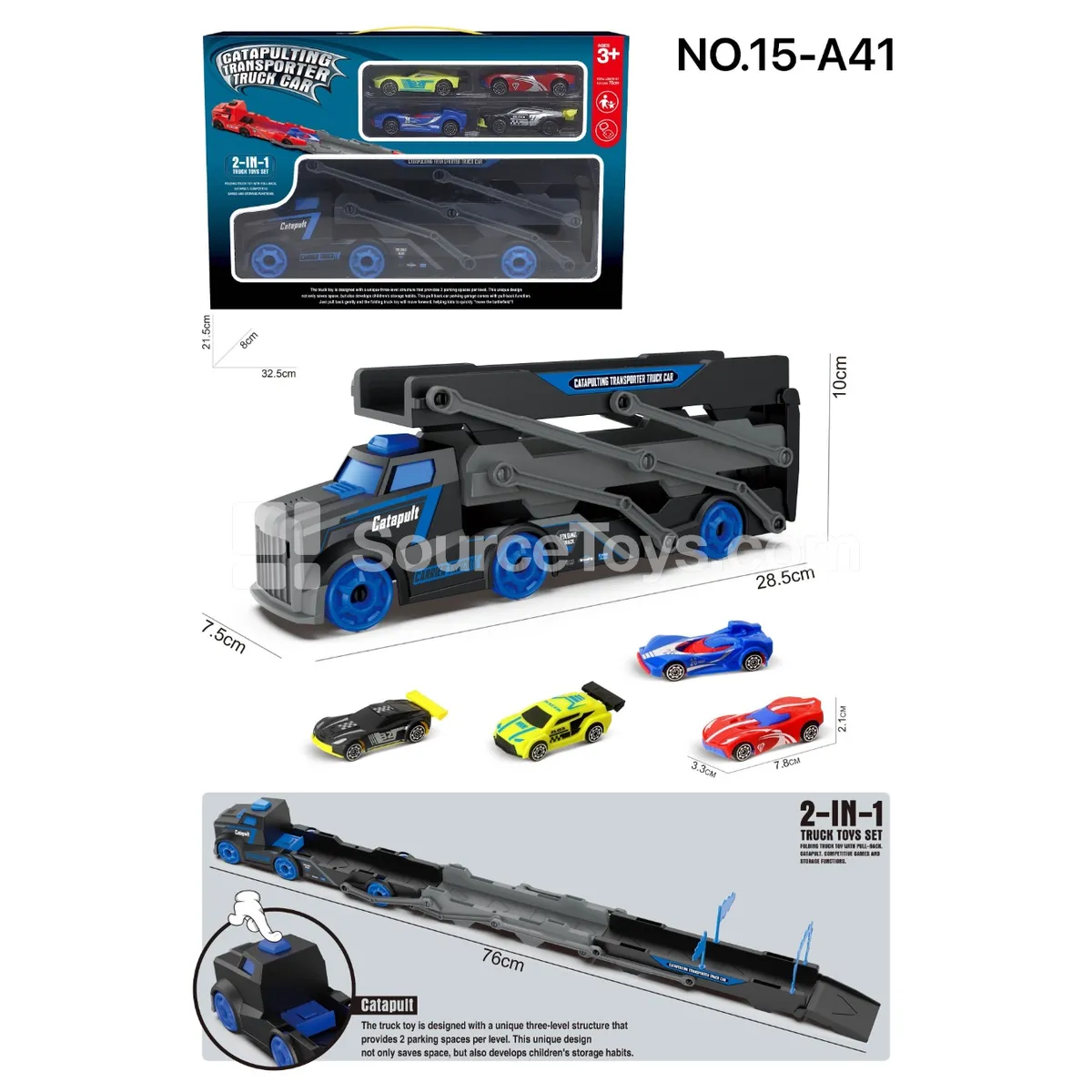 Folding Launcher Car with 4 AB Cars