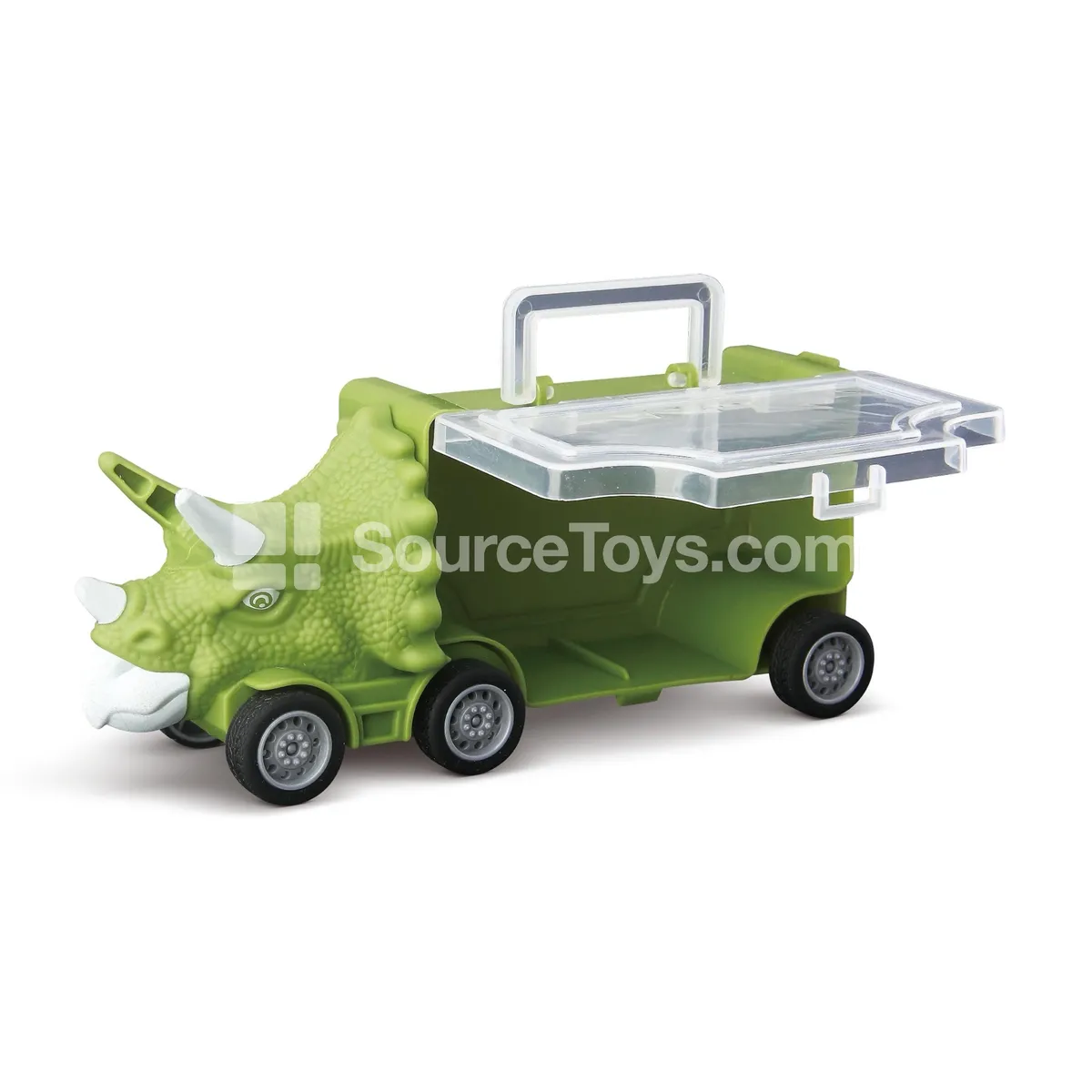 Dinosaur Toy Set with Cars and Trees