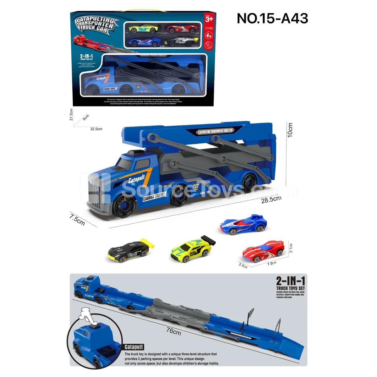 Folding Launcher Car with 4 AB Cars