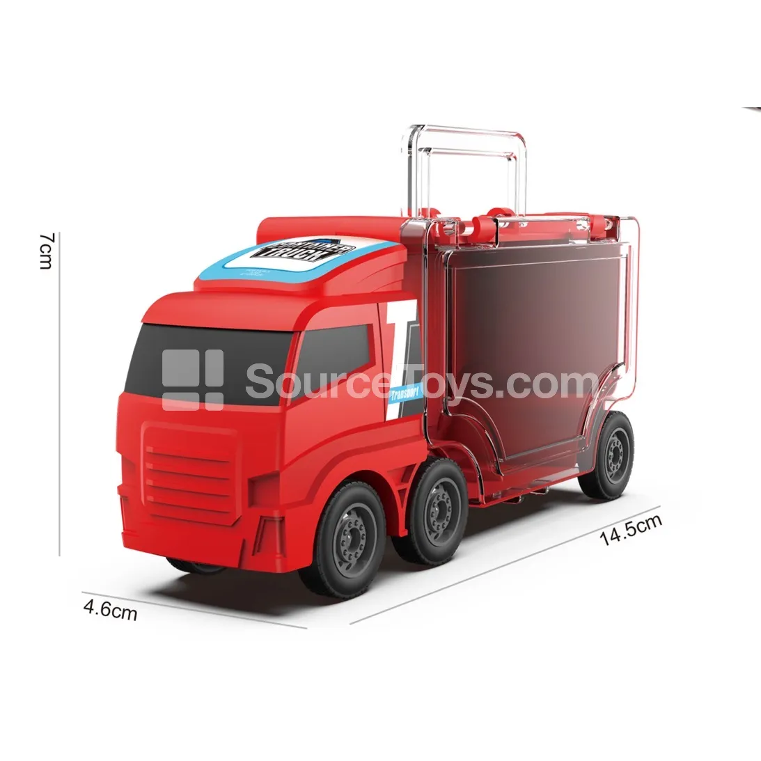 Red Square Storage Truck with 4 AB Cars and Launcher