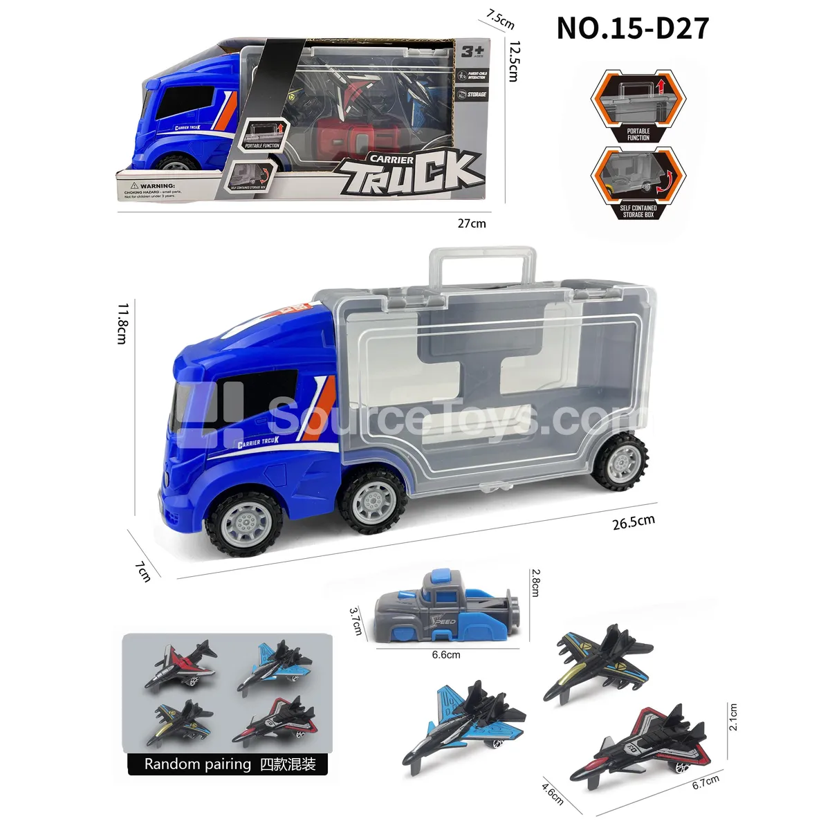 Block Storage Car with 3 Gliders and Launcher