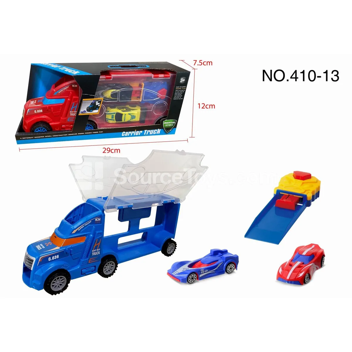 Car Carrier with 2 Friction-Powered Cars