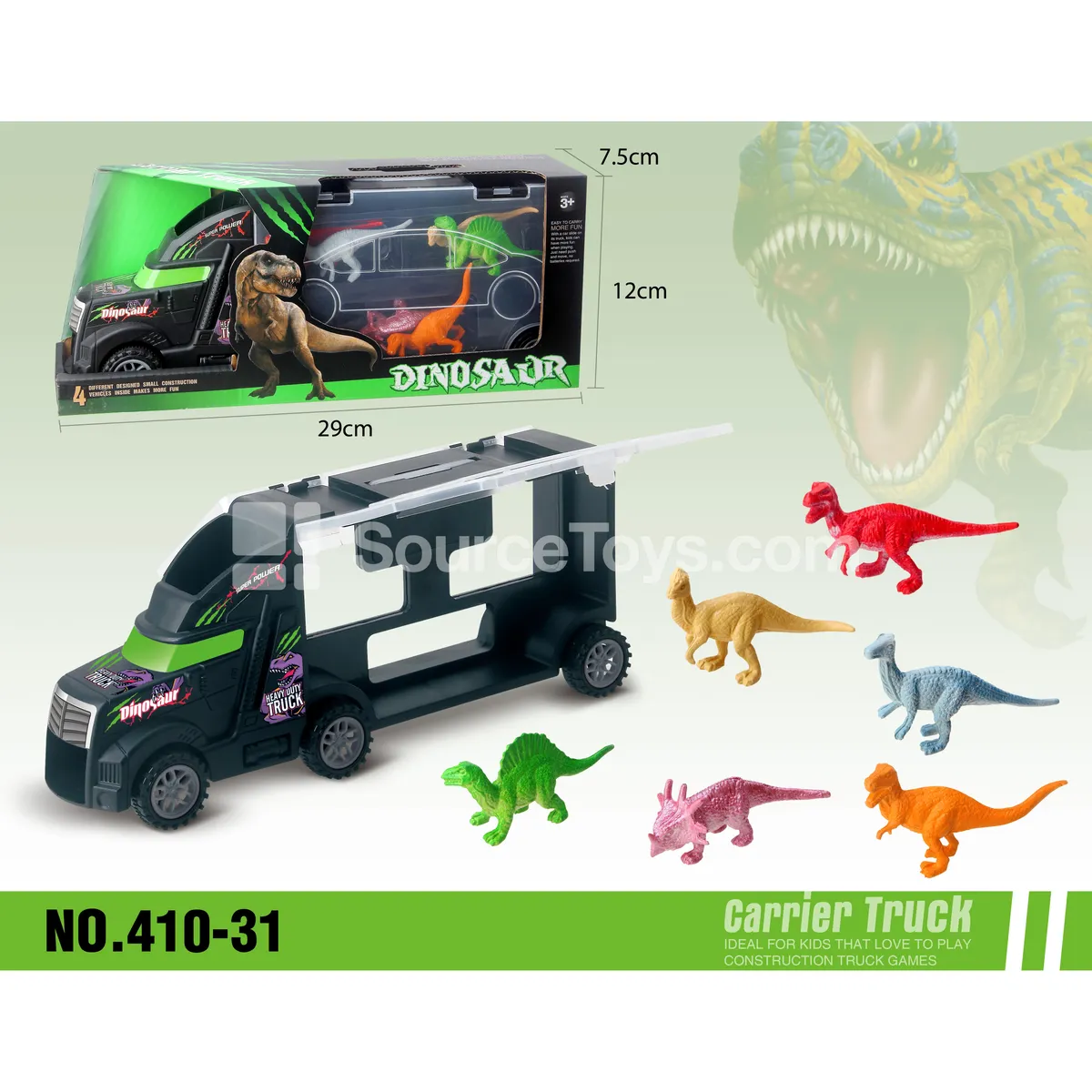 Dinosaur Car Carry Case with 6 Dinosaur Figures Dinosaur Car Carry Case with 6 Dinosaur Figures