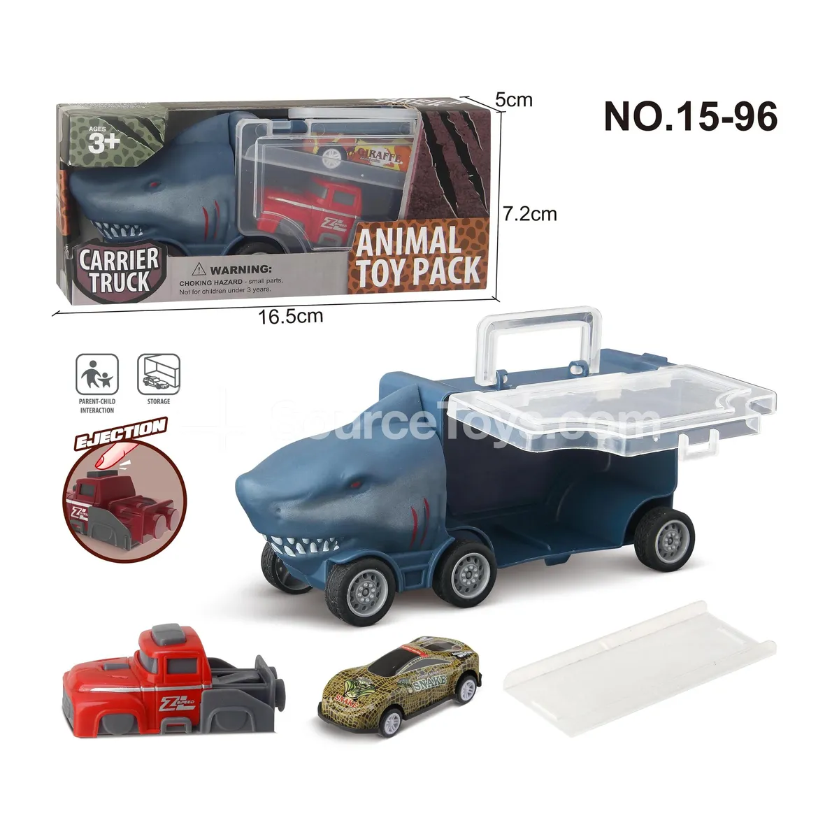 Shark Storage Truck with 1 Tin Toy & 1 Launcher