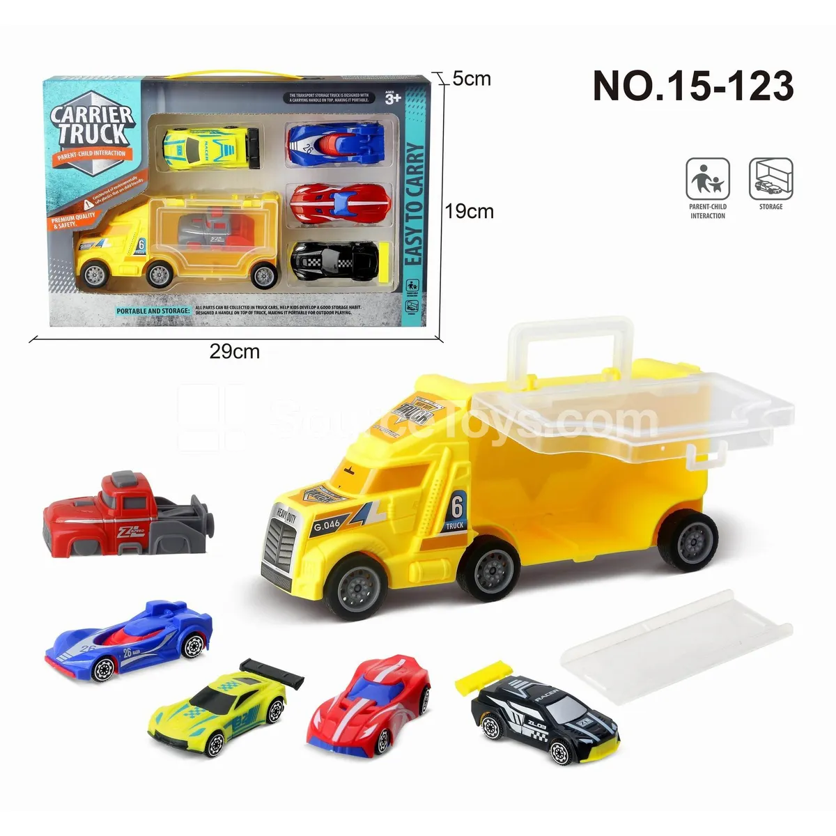 Small Pull-Back Car with 4 Mini Cars and 1 Launcher Small Pull-Back Car with 4 Mini Cars and 1 Launcher