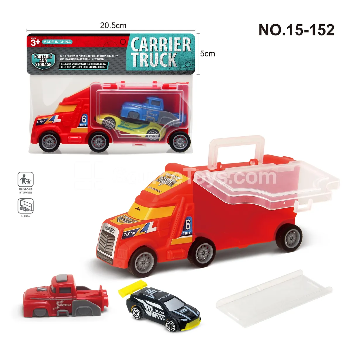 Small Carry Car & AB Car with Launcher (3 Colors Assorted)