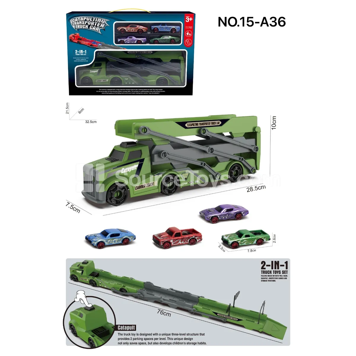 Launch Track Car with 4 Muscle Cars Launch Track Car with 4 Muscle Cars