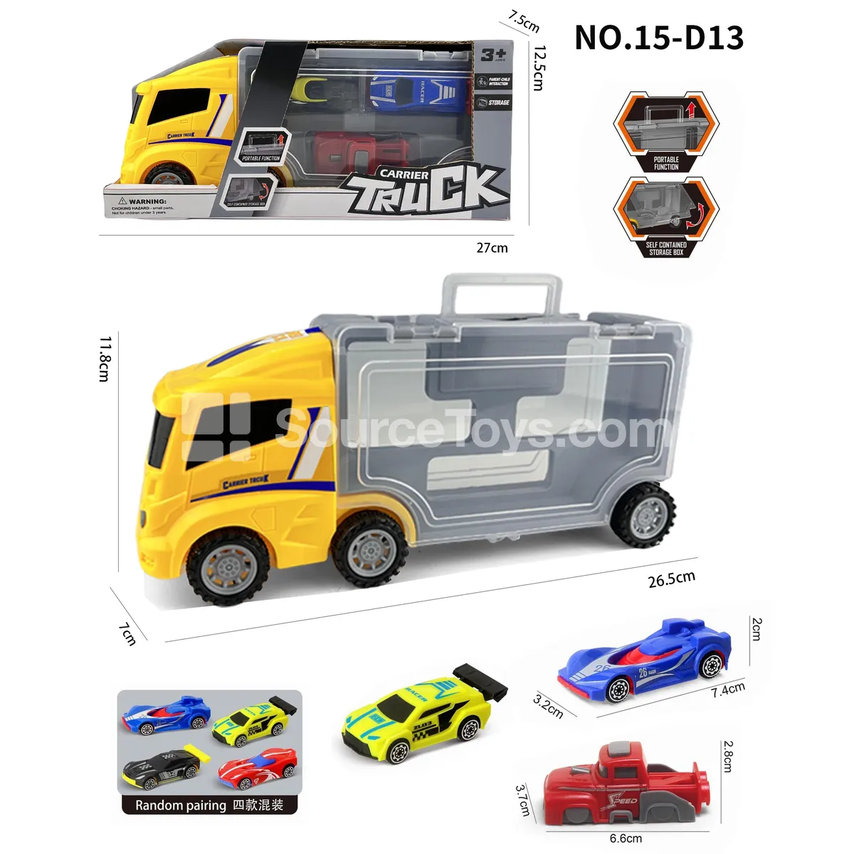 Storage Truck with 2 Cars and Launcher Storage Truck with 2 Cars and Launcher