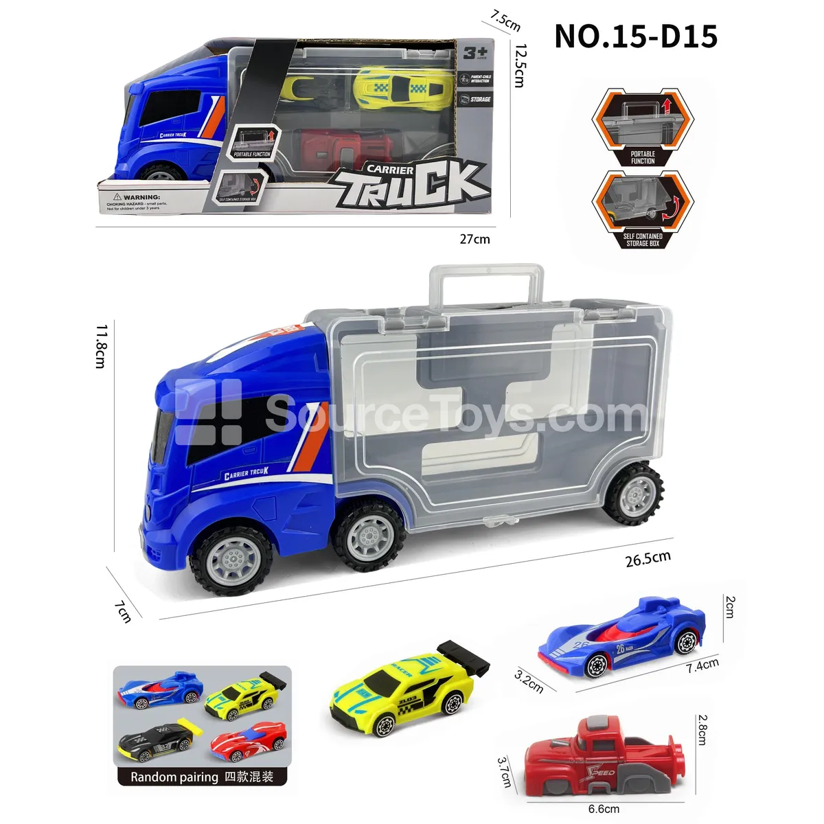 Storage Car with 2 Cars and Launcher Storage Car with 2 Cars and Launcher