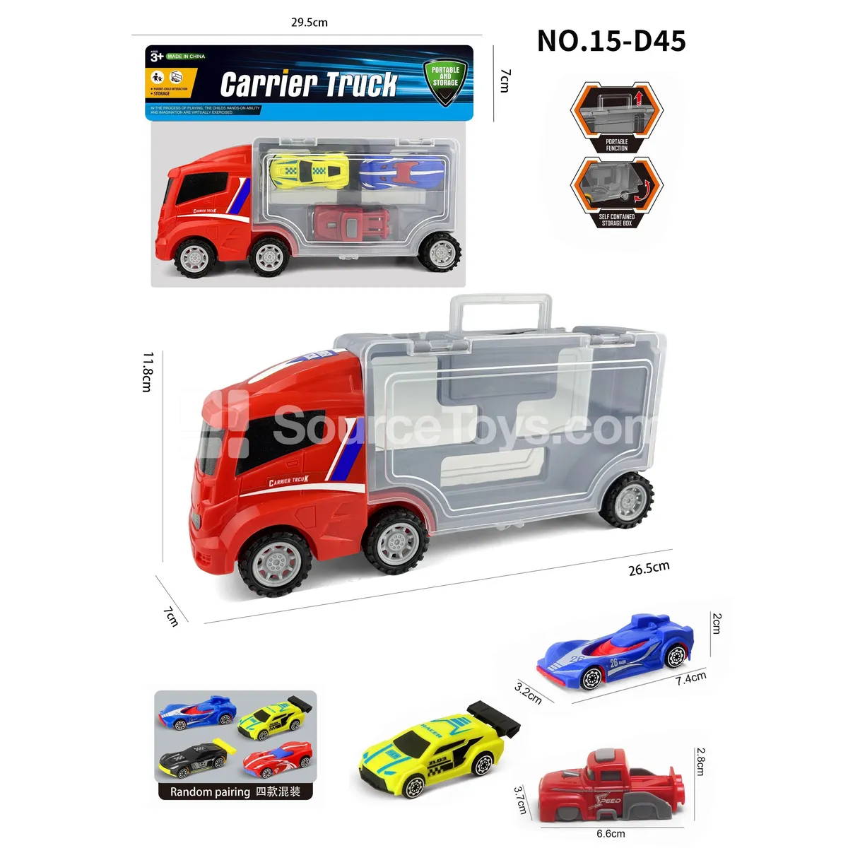 Storage Car with 2 Cars and Launcher (15-D45)