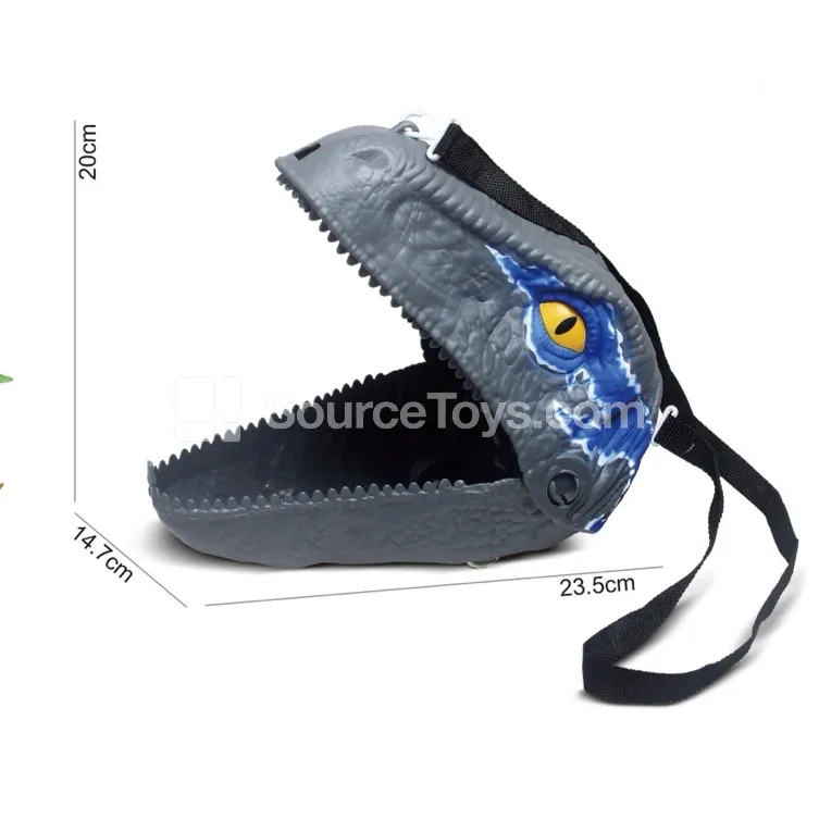 Dinosaur Storage Backpack with 3 Construction Dinosaur Toys and Launcher Skeleton Accessories