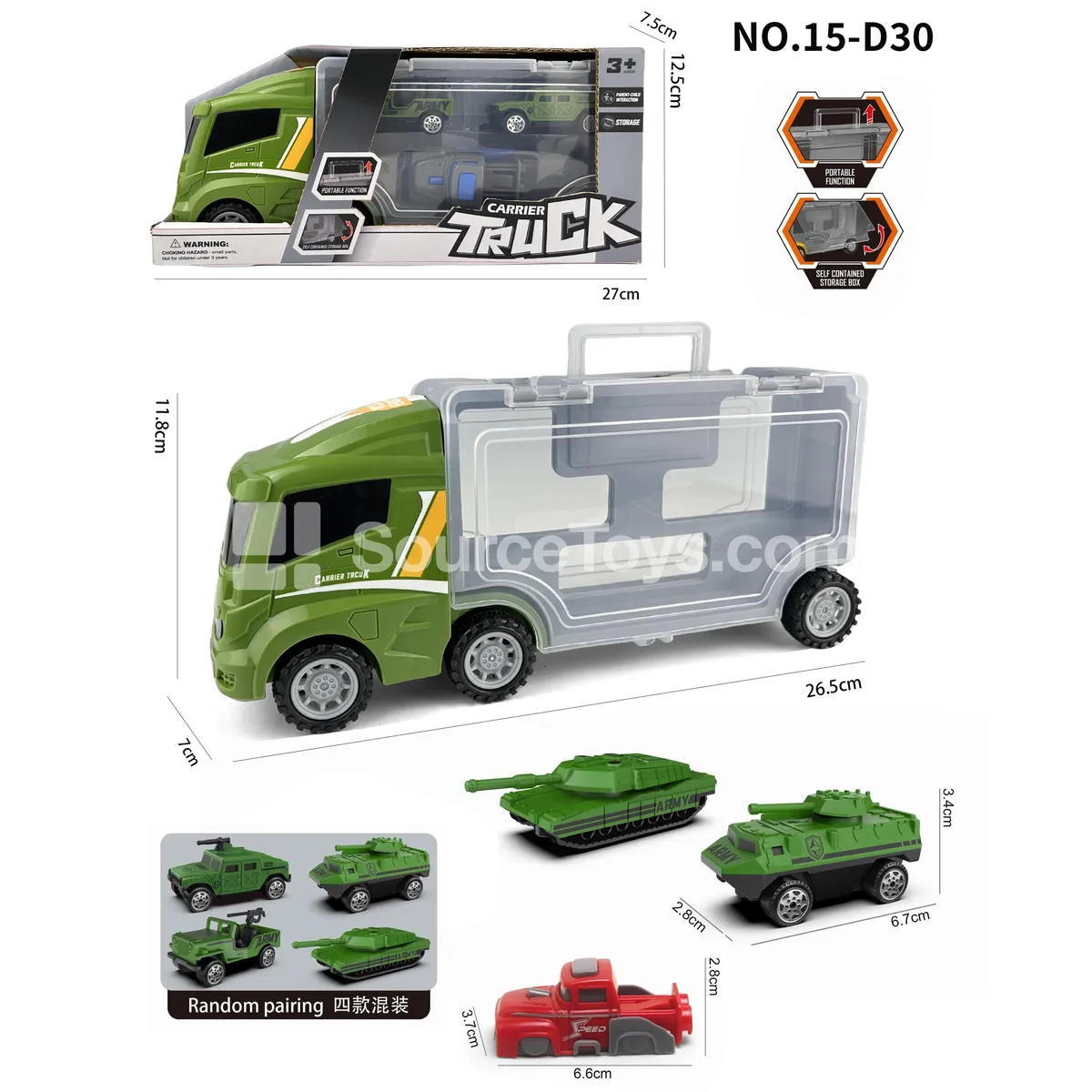 Storage Truck with 2 Military Figures & Launcher Storage Truck with 2 Military Figures & Launcher