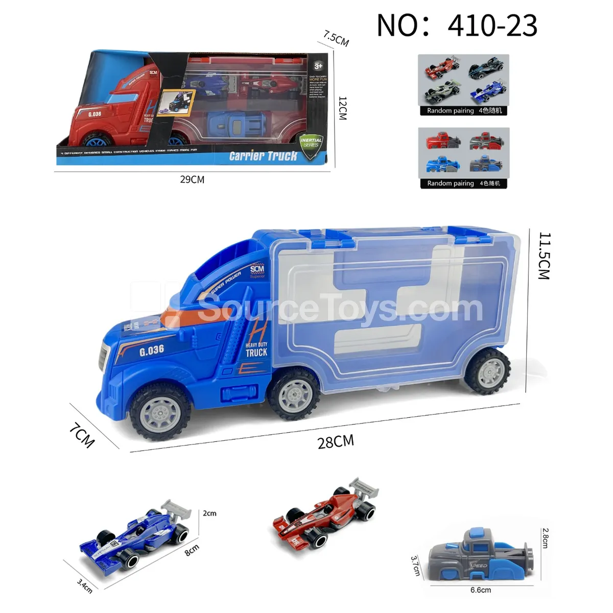 Storage Truck with 2 F1 Cars and 1 Launcher Storage Truck with 2 F1 Cars and 1 Launcher