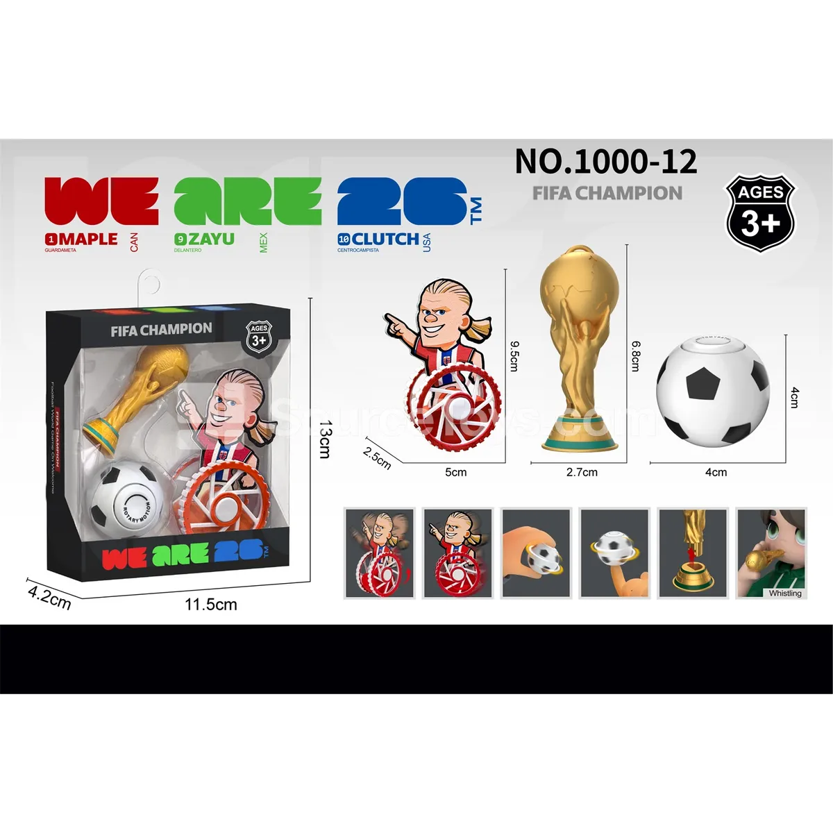 World Cup Tumbler Whistle Finger Spinner Soccer Ball World Cup Tumbler Whistle Finger Spinner Soccer Ball