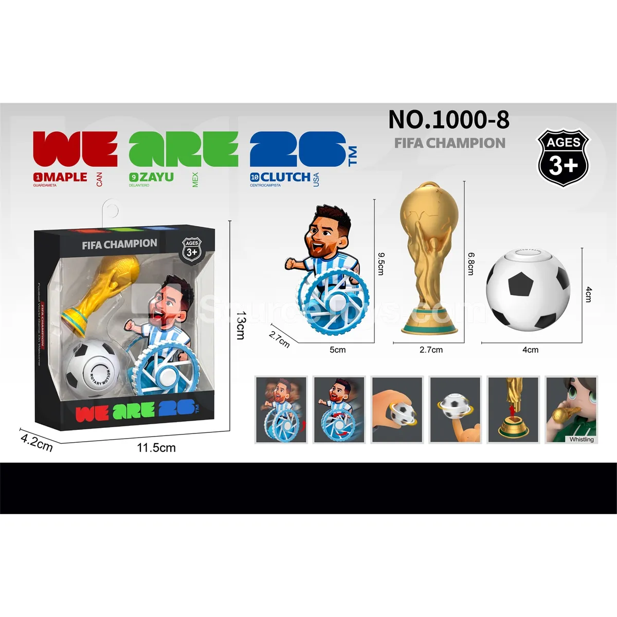 World Cup Tumbler + Trophy Whistle + Finger Spinning Top Soccer World Cup Tumbler + Trophy Whistle + Finger Spinning Top Soccer