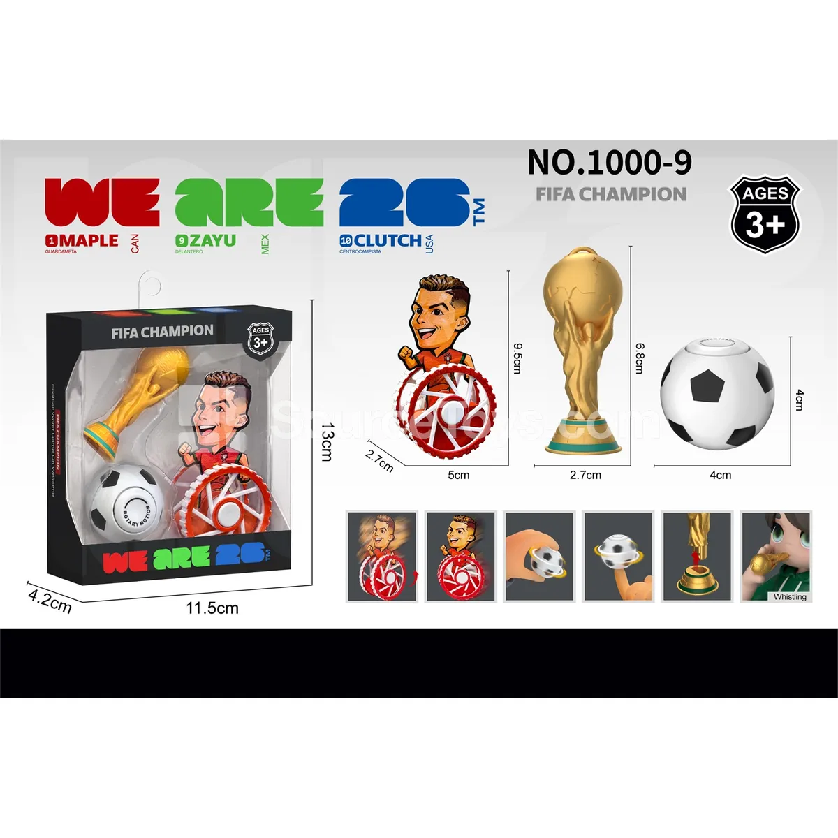 World Cup Tumbler + Trophy Whistle + Finger Spinner Soccer Toy Set World Cup Tumbler + Trophy Whistle + Finger Spinner Soccer Toy Set