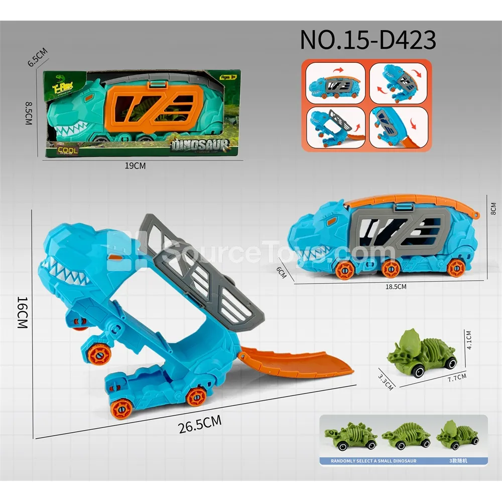 Mini T-Rex Transforming Storage Vehicle + 1 Skeleton Dinosaur Car Mini T-Rex Transforming Storage Vehicle + 1 Skeleton Dinosaur Car