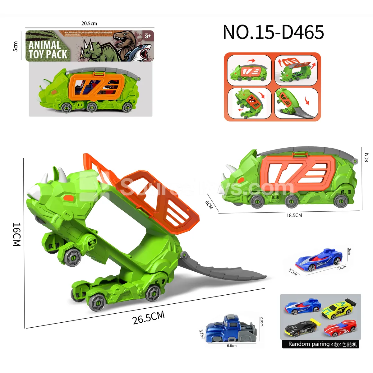 Little Triceratops Transforming Storage Vehicle Playset Little Triceratops Transforming Storage Vehicle Playset