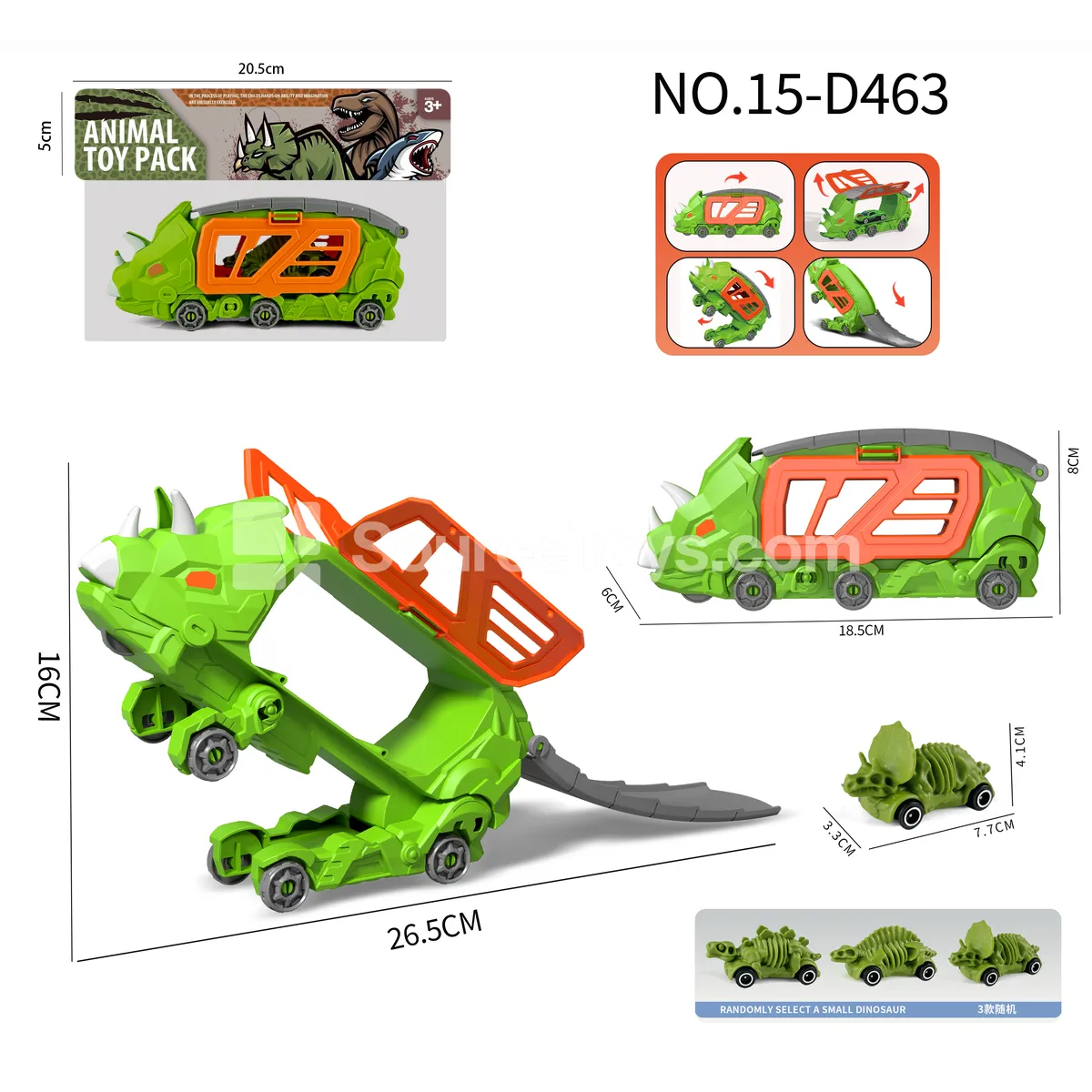 Triceratops Transforming Storage Vehicle & 1 Skeleton Dino Car Triceratops Transforming Storage Vehicle & 1 Skeleton Dino Car