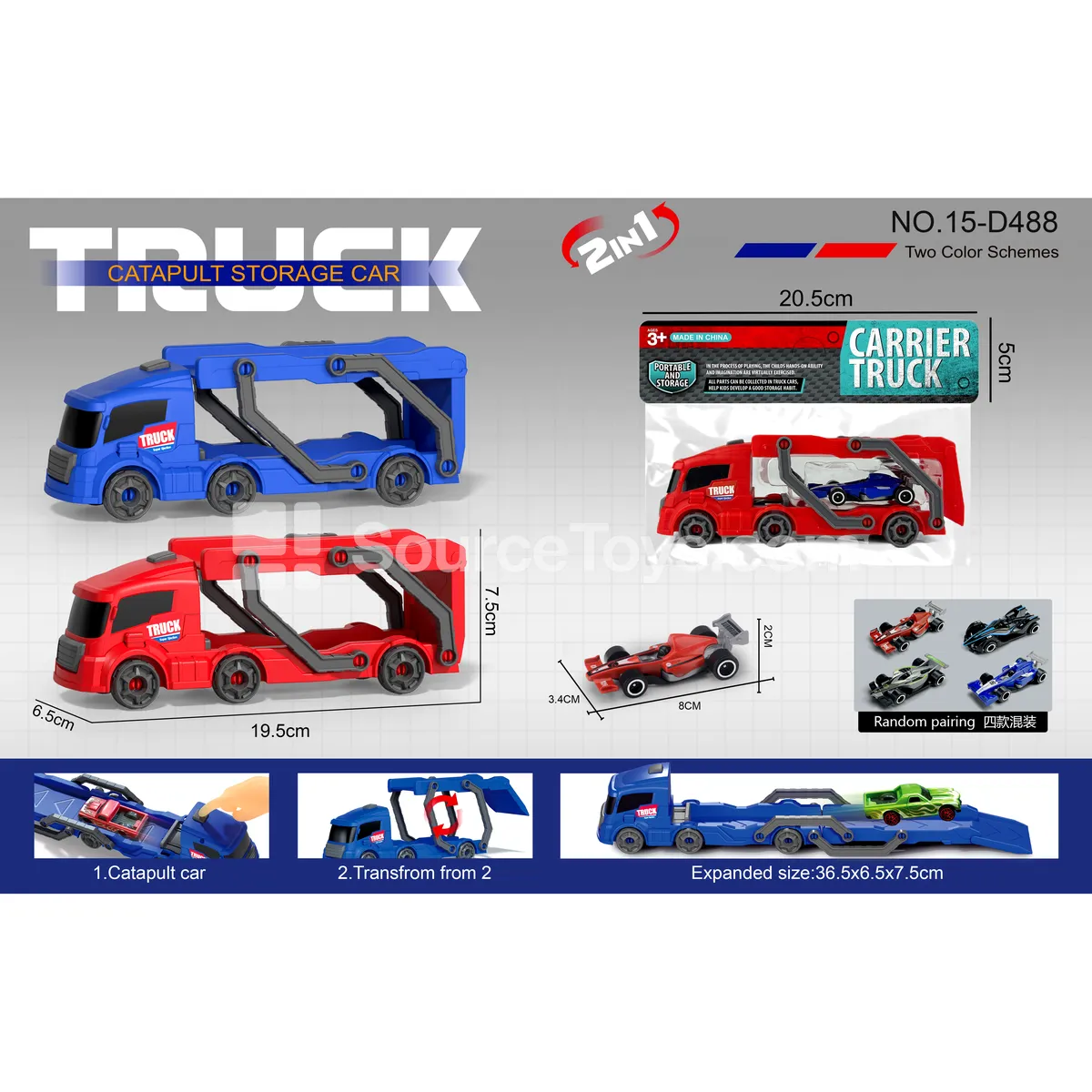 Small Head Launcher Track Car with 1 F1 Car Small Head Launcher Track Car with 1 F1 Car
