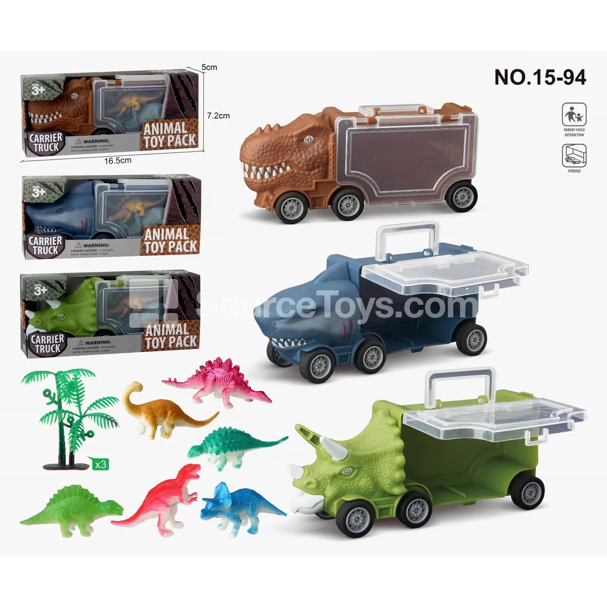 Dinosaur Ride-on Triceratops + Shark + T-Rex 3 Styles Assorted Dinosaur Ride-on Triceratops + Shark + T-Rex 3 Styles Assorted