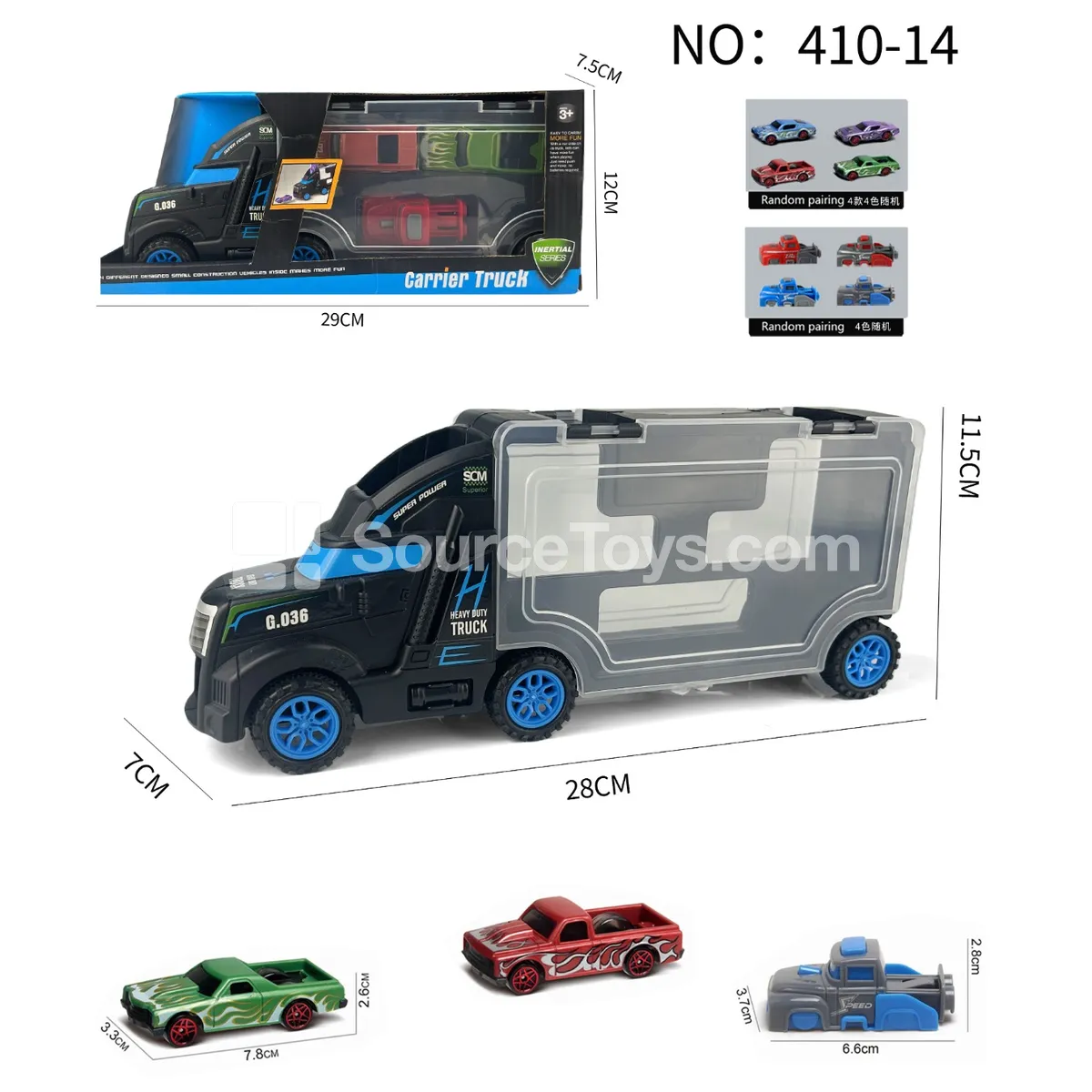 Storage Truck with 2 Muscle Cars & 1 Launcher Storage Truck with 2 Muscle Cars & 1 Launcher